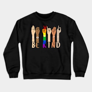 Sign Language Hand Talking LGBT Gay Les Pride ASL Crewneck Sweatshirt